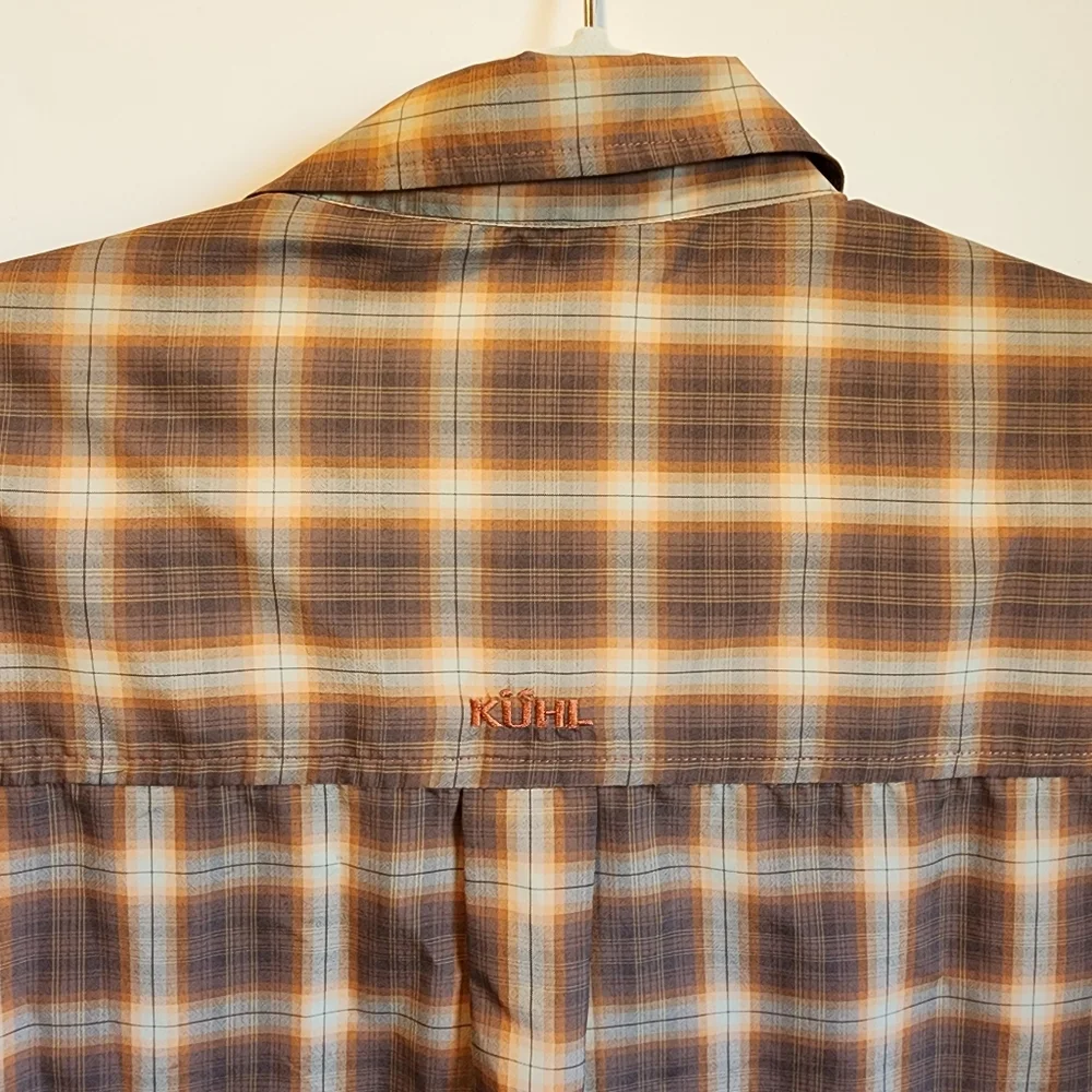 Kuhl Konquer Shirt Lightweight UPF 30 Sun Protection Casual Pearl Snap size Med